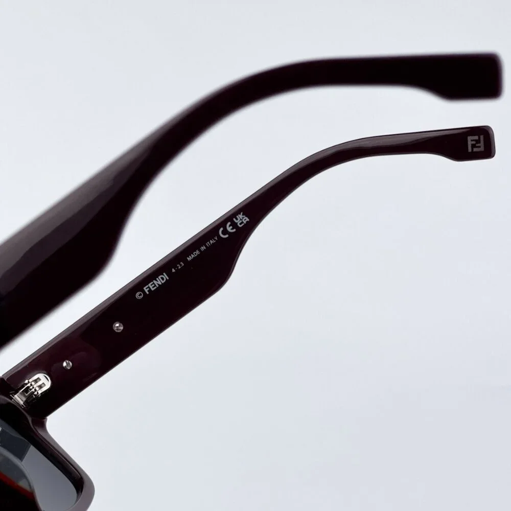 Fendi FE40091U FENDIGRAPHY 69A BRAND NEW Sunglassses Bordeaux Grey Unisex